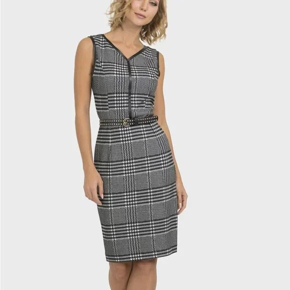 *NWT* Joseph Ribkoff Grey/Multi Dress Style 193821 - Picture 1 of 11